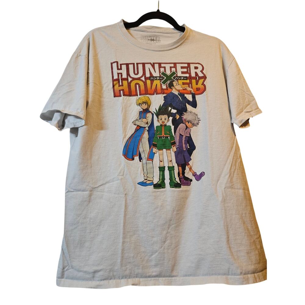 Hunter x Hunter Anime Graphic Tee Mens Large White Gon Killua Shirt